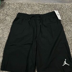 Jordan Black Shorts with White Jumpman Logo